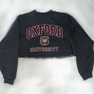 Oxford University Cropped Crewneck